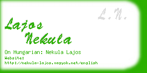 lajos nekula business card